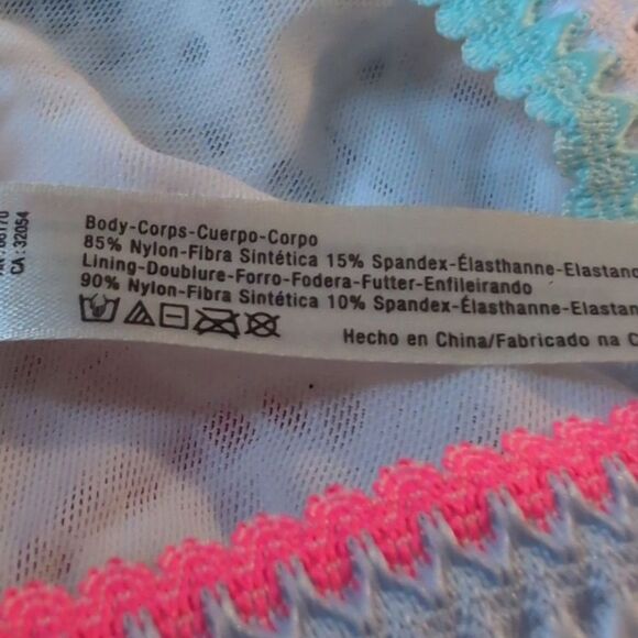 Intimately Free People white lace bralette pastel stripes size XS - Picture 5 of 8